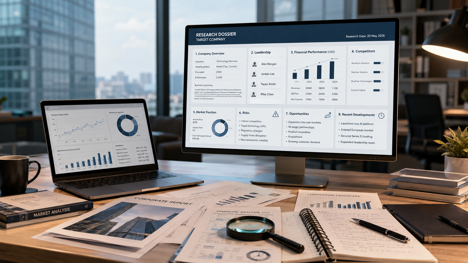 research dossier target company